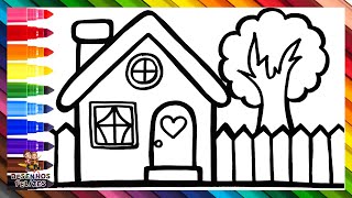 Desenhar e Colorir uma Casa Arco Íris 🏠❤️🌈 Desenhos para Crianças [upl. by Ettie]