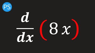 What is the Derivative of 8x [upl. by Allx]