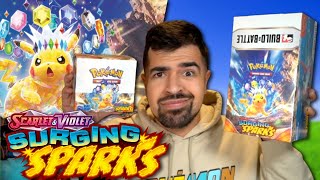 What’s Better Surging Sparks Booster Box Vs Build amp Battle Display [upl. by Otilopih]