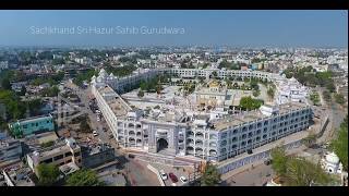 Sachkhand Sri Hazur Sahib Aerial View  Nanded  Sikh Gurudwara [upl. by Ahsiuqel712]