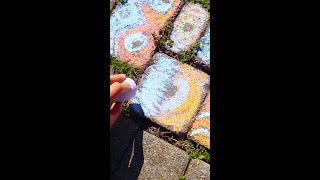 Washable Sidewalk Chalk Eggs Crayola Chalk outdoor art sidewalkart summer shorts [upl. by Feetal]