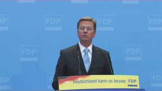 Westerwelle So viele liberale Positionen wie möglich umsetzen [upl. by Eceinahs]