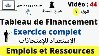 Tableau de Financement Ressources et Emplois  Analyse Financière P3 [upl. by Navis901]