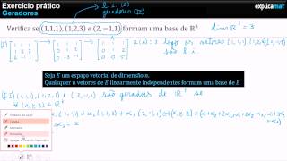 Base de R3  Vetores Linearmente Independentes [upl. by Haland]