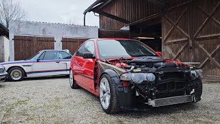 BMW E46 Compact V8 S65 Umbau kurz vor Fertigstellung Aktueller Stand und letzte Probleme beseitigt [upl. by Ykroc]