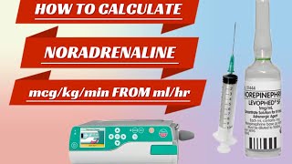 how to calculate mcgkgmin to mlhour of noradrenaline [upl. by Mirna19]