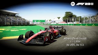 F1 23  Albert Park Circuit on my RaceSetup 117939 TCS off ABS off [upl. by Suirred]