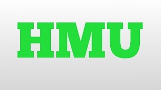 HMU meaning and pronunciation [upl. by Flinn]