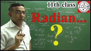 Class 11 maths Radian to Degree Conversionrb classes [upl. by Dewees490]