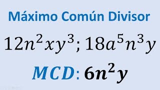 Maximo comun divisor de monomios ejercicios resueltos ejemplo 04 [upl. by Weinert]