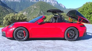 New 2025 Porsche 911 Targa 4 GTS Carmin Red Driving Exterior and Interior [upl. by Irotal]