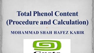 Total Phenol Content Procedure and Calculation [upl. by Anitsyrk]