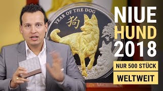 5 Unzen Silber teilvergoldet  Niue Hund 2018  Nur 500 Stück [upl. by Novart831]