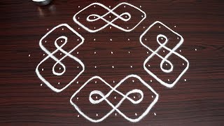 Simple Sikku kolam with 11 dots  Easy melika muggulu designs  chukkala muggulu [upl. by Coffeng]