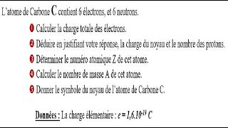 EXERCICE 2 modèle de latome TRONC COMMUN SCIENCE [upl. by Lak]