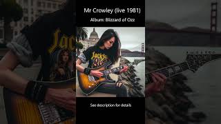 Randy Rhoads first solo The Magic of ‘Mr Crowley [upl. by Adraynek]