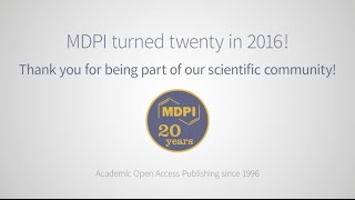 Celebrating 20 Years of MDPI in Academic Open Access Publishing [upl. by Nuahsak]