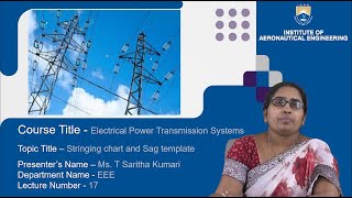 Stringing chart and Sag Template by Ms T Saritha Kumari [upl. by Fredel]