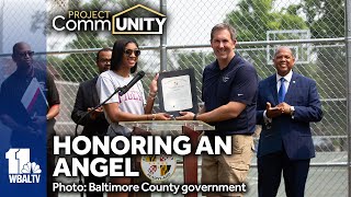 Randallstown basketball court dedicated to Angel Reese [upl. by Walsh7]