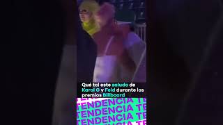 Qué tal este saludo de Karol G y Feid durante los premios Billboard 😱 [upl. by Rupert]