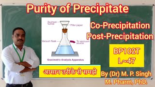 Purity of Precipitate  CoPrecipitation  PostPrecipitation  Gravimetric Analysis  BP102T  L47 [upl. by Amando]