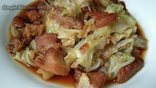 BAGUIO PECHAY amp CABBAGE RECIPE W PORK  GINISA  SIMPLE KITCHEN RECIPE [upl. by Rosenblast]