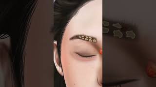 Asmr eyebrow piercing infection treatment shorts animation skincare transformation [upl. by Finley]