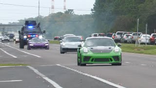 Space Coast Rally and Car Show in Titusville  Rally flybys and a SWAT CAR  September 2024 [upl. by Nalek]