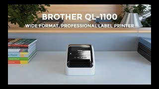 Brother QL1100 Wide Format Postage and Barcode Professional Thermal Label Printer with AutoCrop [upl. by Allehs]