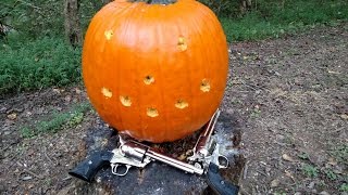 Cowboy Pumpkin Carving with a Colt 45 [upl. by Worth]