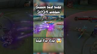 Gusion best build 2024 emblem 🤯 [upl. by Arvind]