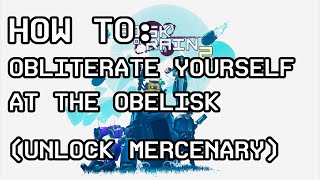 Risk of Rain 2 Guide Unlocking Mercenary Obliterate yourself at the Obelisk [upl. by Christalle]