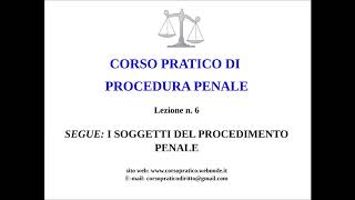 6 ALTRI SOGGETTI DEL PROCEDIMENTO PENALE [upl. by Velvet]