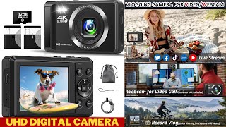 Digital Camera  4K 44MP UHD Digital Cameras for Photography  Vlogging Camera  video Recording [upl. by Keri]