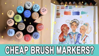 Cheap Brush Markers Review【 Sketchmarker Brush 】 [upl. by Mclaughlin888]