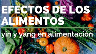 EFECTOS DE LOS ALIMENTOS yin y yang en alimentación [upl. by Kcor584]