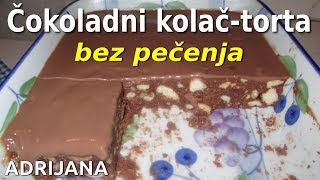 Čoko keks kolač torta orah badem Nesquik bez pečenja [upl. by Urian]