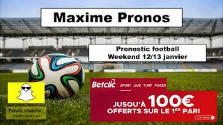 PRONOSTICS FOOTBALL  1213 janvier [upl. by Elyac]