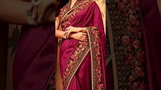 Latest designer saree collection 2024 2025 style printed wedding embroiderysaree ••• draping [upl. by Sancho]