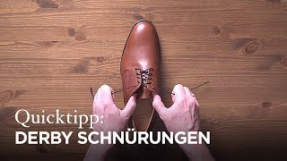 Tutorial Schnürmethoden für DerbySchuhe [upl. by Marston994]