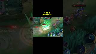 1 vs 2 Recall for  damage mlbb mobilelegends alphamlbb t4rzanml [upl. by Lirpa]