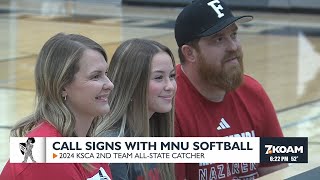 Maddie Call signs with MidAmerica Nazarene softball [upl. by Gainer541]