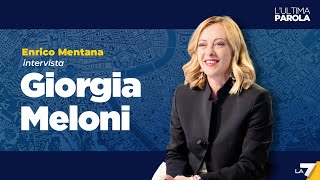 Elezioni europee 2024  Enrico Mentana intervista la presidente del Consiglio Giorgia Meloni [upl. by Akcinat]