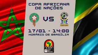 MARROCOS x TANZÂNIA AO VIVO e SEM DELAY  NARRAÇÃO 1601  COPA AFRICANA DE NAÇÕES [upl. by Xuagram]