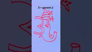 lord Ganesha drawing step by step for beginners art youtubeshorts [upl. by Nee]