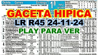 🍀 VEA LA GACETA HIPICA 241124 ✅  LA RINCONADA  O DESCARGUELA LINK ABAJO [upl. by Annovad761]