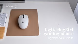 Logitech G304 White Wireless Gaming Mouse  Unboxing [upl. by Annoeik]