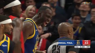 Draymond Green gets a technical foul in his first game of the season 😂 [upl. by Loggia]