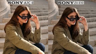 Sony A7C II vs Sony ZVE10 camera test [upl. by Shaer]