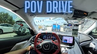 POV DRIVE IN A FAST C8 CORVETTE [upl. by Allerim]